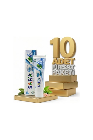 Safia Diş Macunu Yeşil Çay Ve Himalaya Tuzu 10x60 Ml Temel Bakım