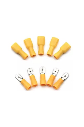 200 Adet Maasco Tam Izoleli Dışı Faston + Erkek 4-6 Mm2 Kablo
