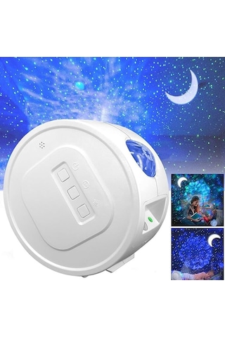 Bring Starry Şarjlı Bluetooth Led Işıklı Müzik Çalar Su Dalgası Gökyüzü Lazerli Projektör Diğer