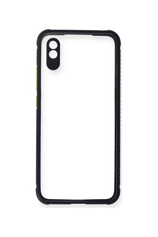 Ventra Redmi 9a Kılıf Miami Şeffaf Silikon - Lacivert Ventra