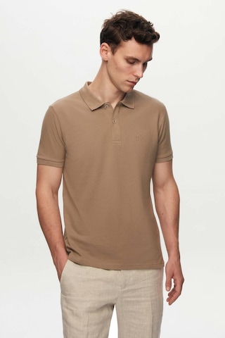 D's Damat Ds Damat Regular Fit Vizon Pike Dokulu %100 Pamuk Kıvrılmaz Polo Yaka Nakışlı T-shirt 4HC14ORT51000 Vizon