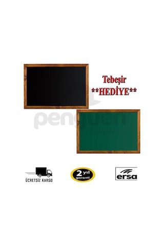 Penguen Ahşap Çerçeve Kara Tahta 30X45 (Tebeşir Tahtası)