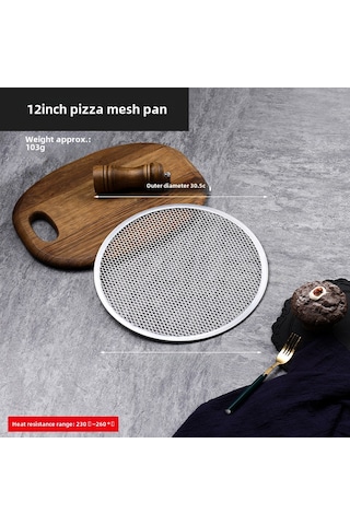 Kosona Temel Alüminyum Pizzacı Tabağı 30.5cm 12 İnç - Kalın Tasarım, Kaymaz Yüzey, Ticari Fırın Gereci