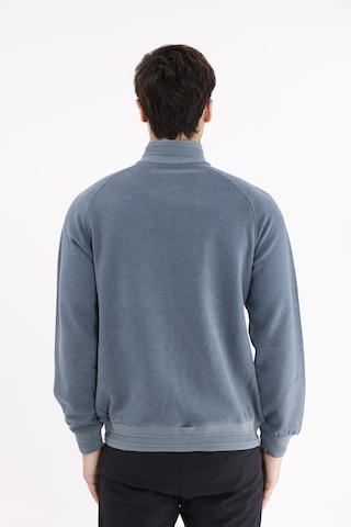 Rowinger Polo Yaka Rahat Kalıp Selanik Yapıda Mevsimlik Spor Görünümlü Sweatshirt PETROL