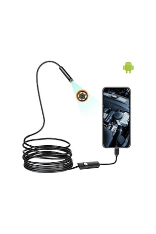 20 Metre Yumuşak Kablo Android Uyumlu 3in1 Endeskop Yılan Kamera 8mm Ledli