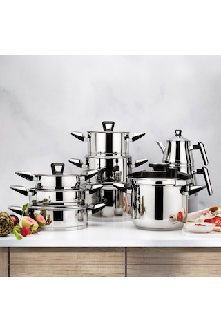 Schafer Premium Çelik Çeyiz Seti 18 Parça-ınox Inox