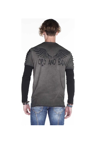 Cipo & Baxx Cl265 Slim Fit Kanat Baskılı Erkek Sweatshirt 001