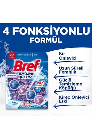 Lavanta Kokulu Katı Tuvalet Bloğu 3'lü Temizlik Ve Ferahlık