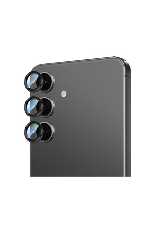 Galaxy Uyumlu S24 Caseworld Alloy Serisi Oleofobik Anti Reflective Kamera Lens Koruyucu Siyah