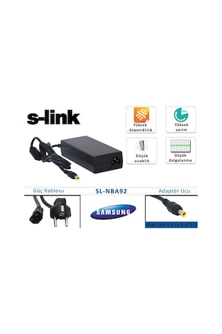 S-Link Sl-Nba92 90W 19V 4.22A 5.5x2.5 Samsung Uyumlu Notebook Standart A