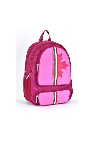 Lumberjack Çok Gözlü Unisex 2'li Okul Çantası Seti Okul Çantası Ve Kalemlik Pembe Lmcan24012