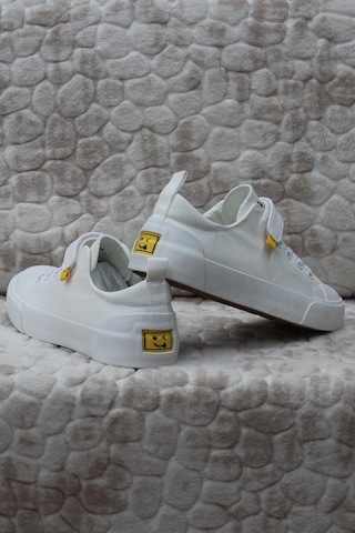 Vicco 346.p24y.141-11 Lee Beyaz Keten Sneaker Unisex Çocuk Ayakkabı 001