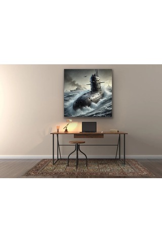 Denizaltı Kanvas Tablo 90x90cm Çok Renkli