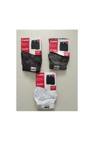 Yıldız Kit İç Giyim 3'lü Pamuk Xl Beden Erkek Boxer Çok Renkli