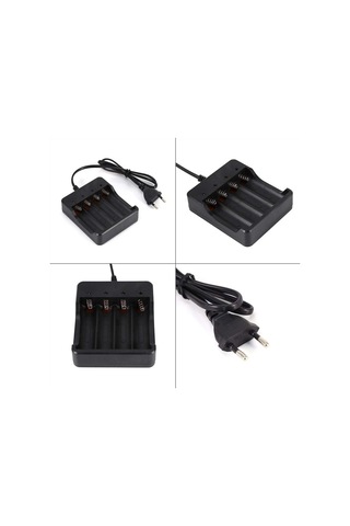 Şarj Edilebilir Lityum 18650 Piller İçin 4 Bölmeli Pil Şarj Cihazı, İyi Kalitede, Ters Şarj Önleme Fonksiyonu Ve İyi