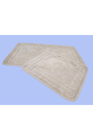 Banyo Paspası 2 Li Set Asos Pudra Desenli
