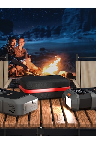 Auhma A7711 Jump Starter / Akü Takviye Cihazı 4'ü 1 Arada Powerbank, Hava Kompresörü, Lcd Ekran