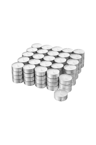 Tealight Mum, Beyaz, 4 Saat, 100 Adet beyaz