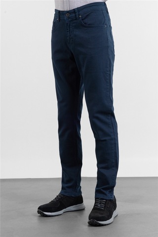 İmza Lacivert 5 Cep Düz Paça Gabardin Slim Fit Pamuklu Pantolon 1003260318