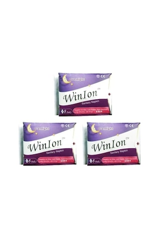 Winalite Winion Negatif İyonlu Anyon Kartuşlu Hijyenik Ped Gece 3 x 8'li Winalite Winion Negatif İyonlu Anyon Kartuşlu Hijyenik Ped Gece 3 x 8'li