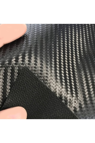 Karbon Suni Deri Siyah Direksiyon Oto Döşeme 140 Cm X 100 Cm