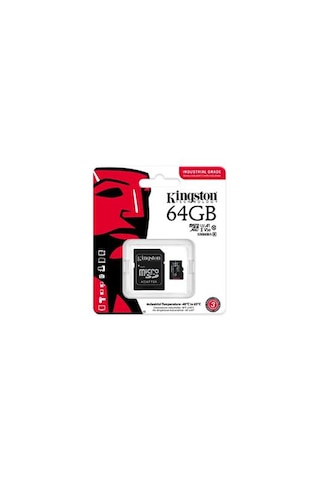 Kingston Sdcıt2/64gb 64gb Microsdxc Industrial C10 A1 Pslc Card + Sd Adapter
