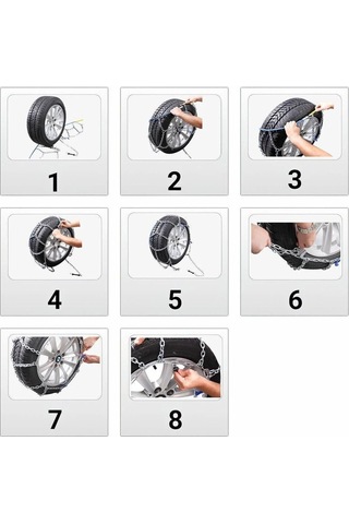 Mefatech Oto Lastik Kar Zinciri 275/45/r21 4x4 Tipi Takmatik Kolay Montaj Binek Suv Minibüs 10 CM