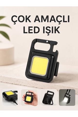 Hepsi Kamp Işığı Çok Fonksiyonlu Taşınabilir Anahtarlık Kapak Açma Manyetik Özelliği Najmaddin ANTRASİT