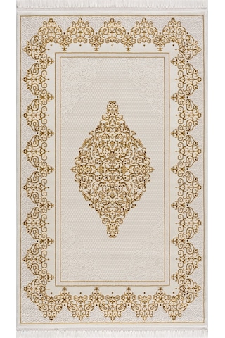Efsun Krem Gold Modern Salon Ve Oturma Odası Halısı