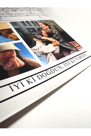 Doğum Günü Gazetesi Kişiye Özel Doğum Günü Hediyesi Beyaz