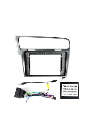 Volkswagen Golf 7 Piano Black Android Teyp Çerçeve 10 Inch - Soket - Canbus