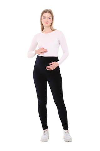 Luvmabelly Myra8051 Beli Ayarlanabilir Kışlık Kadife Hamile Tayt -lacivert-lacivert