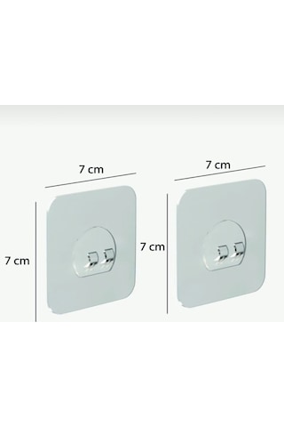 Yedek 10 Adet Yapışkanlı Sticker Kendinden Yapışkanlı Kancalı Yapışkan Banyo Rafı Su Geçirmez Askı Diğer