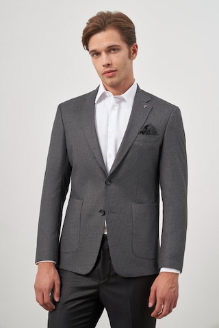 İmza Koyu Antrasit Kazayağı Desen Bez Ayağı Mono Yaka Tam Astar Çift Yırtmaç 2 Düğme 6 Drop Slim Fit Classic Ceket 1002245106 Koyu Antrasit