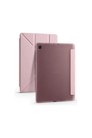 Samsung Galaxy Uyumlu Tab S6 Lite Sm-p610 10.4" Kılıf Kalem Bölmeli Standlı Katlanabilir Kalemlikli Silikon Kılıf