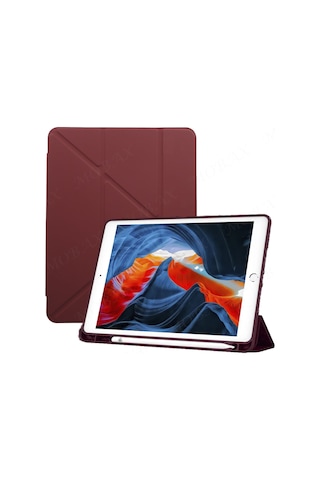 Samsung Galaxy Uyumlu Tab S9 Fe Plus/s10 Plus Kılıf Kalem Bölmeli Trifolding Case X610 X616 X820 X826 X828 Kılıf