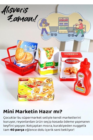 40 Parça Yazar Kasa Küçük Kasiyerler İçin Zengin İçerikli Eğitici Yazar Kasa Oyun Seti