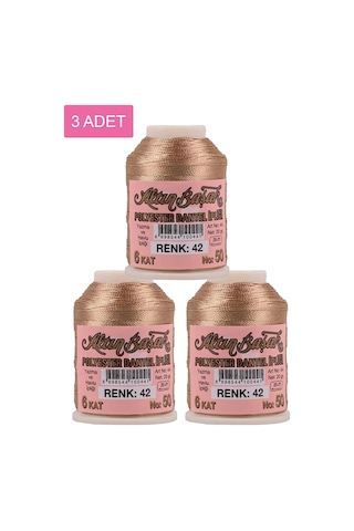 3 Adet Altınbaşak Oya Ve Dantel İpi 20 Gr - Royaleks - No: 042
