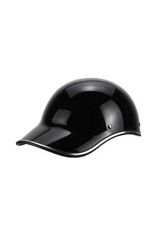 BSDDP A0344 Siyah Kışlık Yarım Motosiklet Kaskı