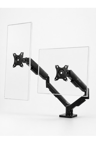 17–32'' 2’li Monitör Tutucu – Yaylı Çift Kollu Monitör Kolu – Tam Hareketli VESA Uyumlu Monitör Standı