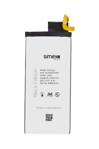Simex Galaxy S6 Edge İle Uyumlu Sbt-01 Batarya