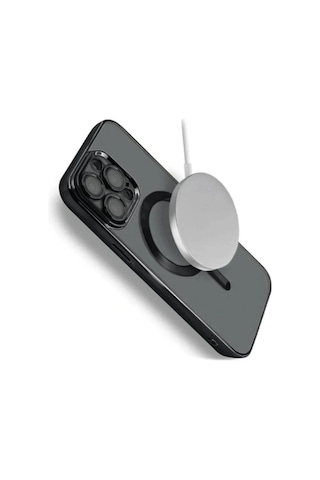 Newface - 246 - Apple iPhone Uyumlu 16 Pro Max Kılıf Kross Magneticsafe Kapak - Csmo-tex - - Siyah Sıyah