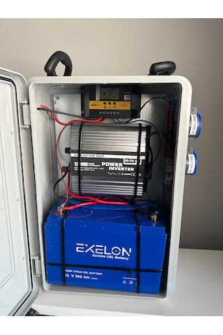 Hazır Güneş Enerji Paketi 215w Panel 100ah Jel Akü 1200w İnvertör