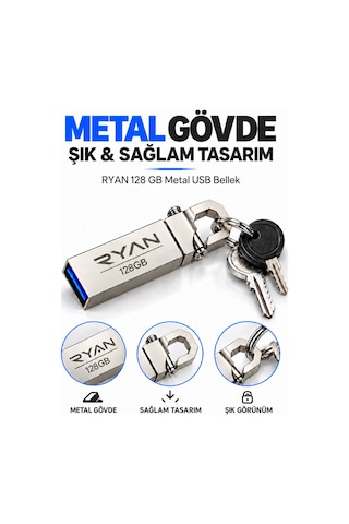 64 Gb Usb Flash Bellek Usb 3.0 Metal Anahtarlıklı Data Traveler