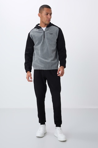 Tommy Life Ruby Gri Melanj Standart Kalıp Polar Erkek Sweatshirt - 88300 GRİ MELANJ