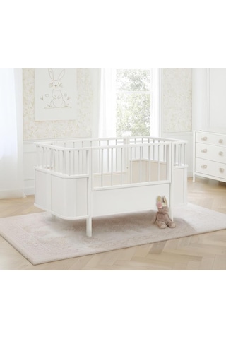 Tommybaby Bella Büyüyen Beşik Karyola 80x130 Beşik Normal Model Beyaz