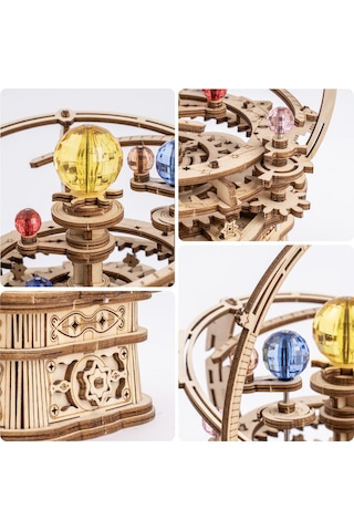 Robotime ROKR Dönen Yıldızlı Gece Müzik Kutusu 3D Ahşap Puzzle