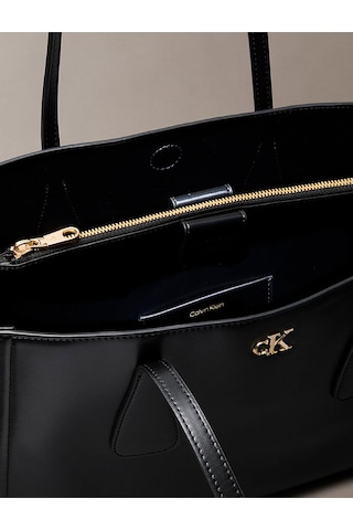 Calvin Klein Kadın Ck Medium Work Tote Çanta-12532 Siyah/altın