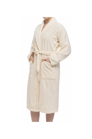 Soley Minerva Extra Yumuşak %100 Pamuk Kadın / Erkek Unisex Bornoz Krem