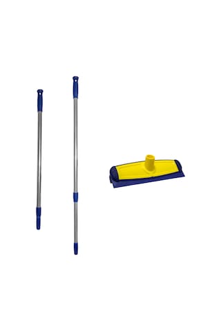 SİLİWAX SİLİKON ARABA YIKAMA FIRÇASI-SAPLI-SARI LACİVERT